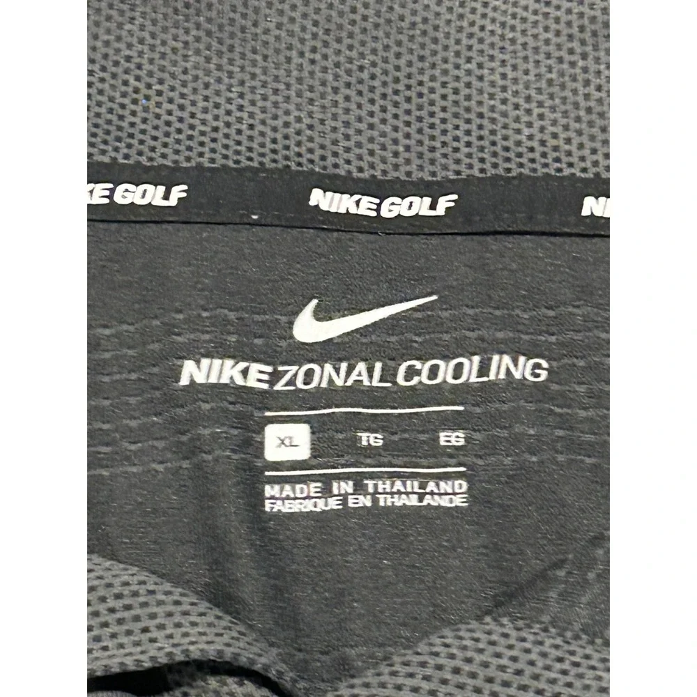 Nike Zonal Cooling Golf Polo Shirt Gray Short Sleeve Mesh Performance XL‎ XLARGE